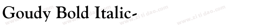 Goudy Bold Italic字体转换